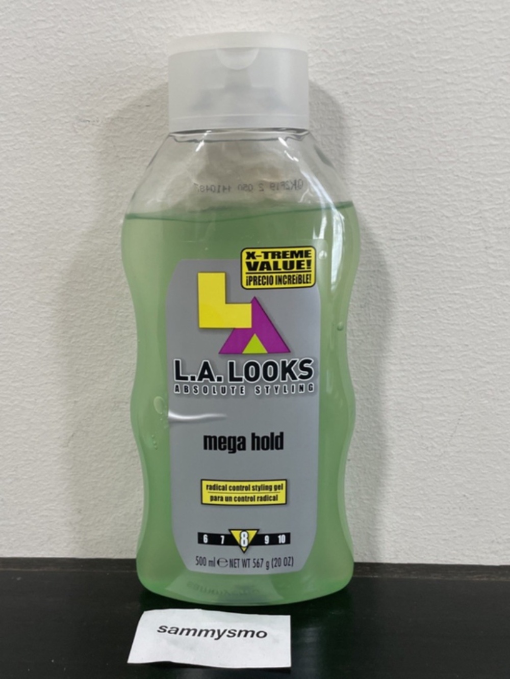 LA Looks mega hold Hair Gel Hold Level 8, 20 oz. radical control GREEN